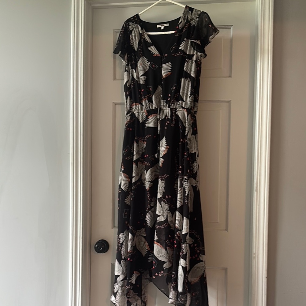Rebecca Minkoff Black and White V-Neck Sundress